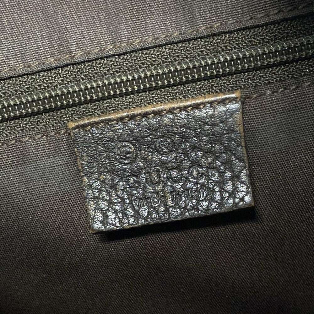 Gucci Interlocking G/GG Shoulder Bag 257292 Dark Brown Black Jacquard Leather - Picture 8 of 15